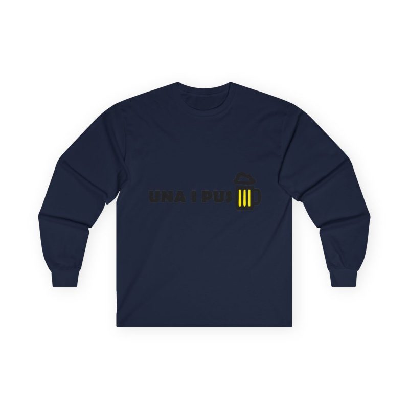 Camiseta manga larga - Azul marino - Camiseta «Una i pus» cervessa