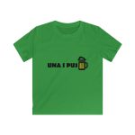 Camiseta infantil Softstyle - Verde irlandes - Camiseta «Una i pus» cervessa Camiseta infantil Softstyle - Verde irlandes - Camiseta «Una i pus» cervessa