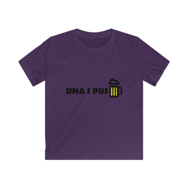 Camiseta infantil Softstyle - Morado - Camiseta «Una i pus» cervessa