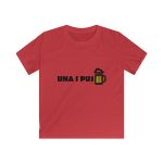 Camiseta infantil Softstyle - Rojo - Camiseta «Una i pus» cervessa Camiseta infantil Softstyle - Rojo - Camiseta «Una i pus» cervessa