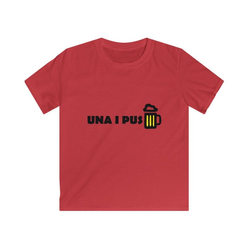 Camiseta infantil Softstyle - Rojo - Camiseta «Una i pus» cervessa