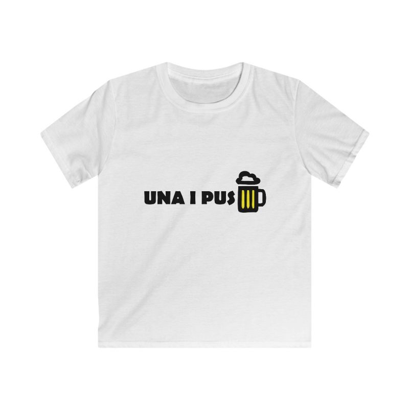 Camiseta infantil Softstyle - Blanco - Camiseta «Una i pus» cervessa