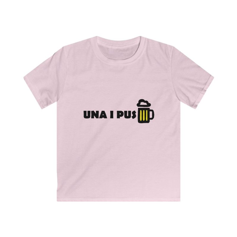 Camiseta infantil Softstyle - Rosa claro - Camiseta «Una i pus» cervessa