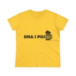Camiseta mujer algodon medio - Amarillo margarita - Una i pus Camiseta mujer algodon medio - Amarillo margarita - Una i pus