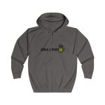 Sudadera con capucha y cremallera - Gris acero - Camiseta «Una i pus» cervessa