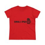 Camiseta mujer algodon medio - Rojo - Una i pus Camiseta mujer algodon medio - Rojo - Una i pus
