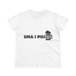 Camiseta mujer algodon medio - Blanco - Una i pus Camiseta mujer algodon medio - Blanco - Una i pus