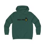 Sudadera universitaria mujer - Verde botella - Camiseta «Una i pus» cervessa Sudadera universitaria mujer - Verde botella - Camiseta «Una i pus» cervessa