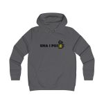 Sudadera universitaria mujer - Gris marengo - Camiseta «Una i pus» cervessa Sudadera universitaria mujer - Gris marengo - Camiseta «Una i pus» cervessa