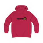 Sudadera universitaria mujer - Rojo fuego - Camiseta «Una i pus» cervessa Sudadera universitaria mujer - Rojo fuego - Camiseta «Una i pus» cervessa