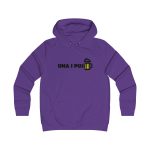 Sudadera universitaria mujer - Morado - Camiseta «Una i pus» cervessa Sudadera universitaria mujer - Morado - Camiseta «Una i pus» cervessa