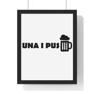Poster enmarcado vertical - Negro - Una i pus