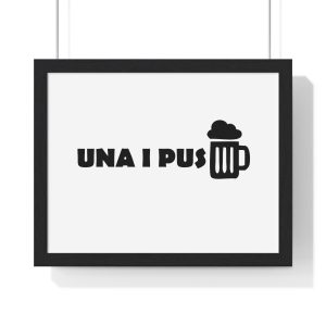 Poster enmarcado horizontal - Negro - Una i pus