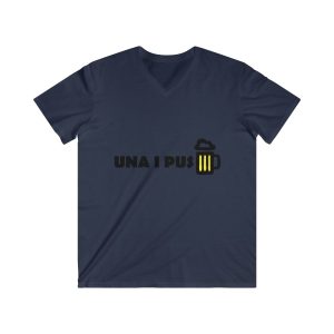 Camiseta hombre entallada cuello de pico - Azul marino - Camiseta «Una i pus» cervessa