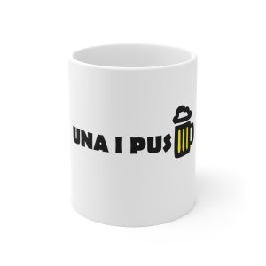 Taza de ceramica - Camiseta «Una i pus» cervessa