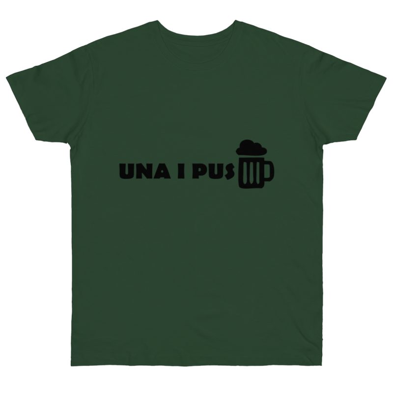 Camiseta punto liso - Verde botella - Una i pus