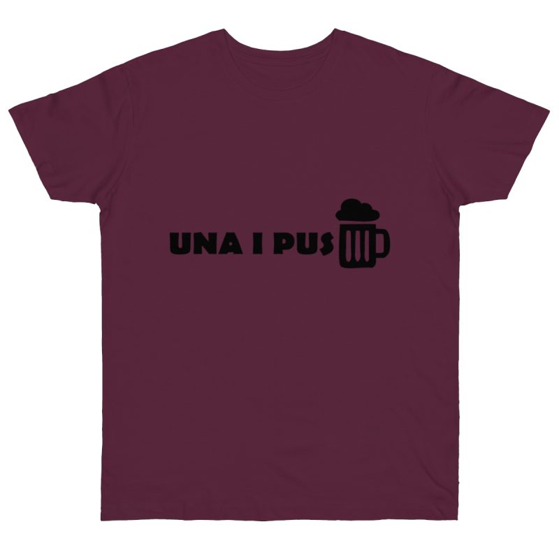 Camiseta punto liso - Burdeos - Una i pus