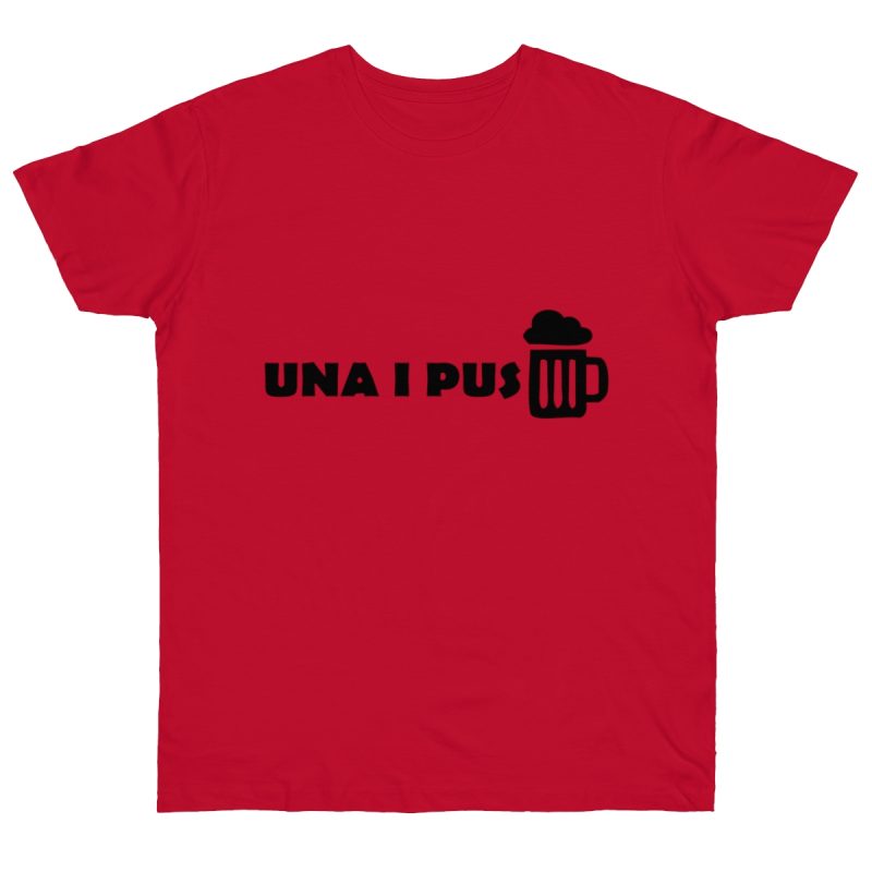 Camiseta punto liso - Rojo profundo - Una i pus