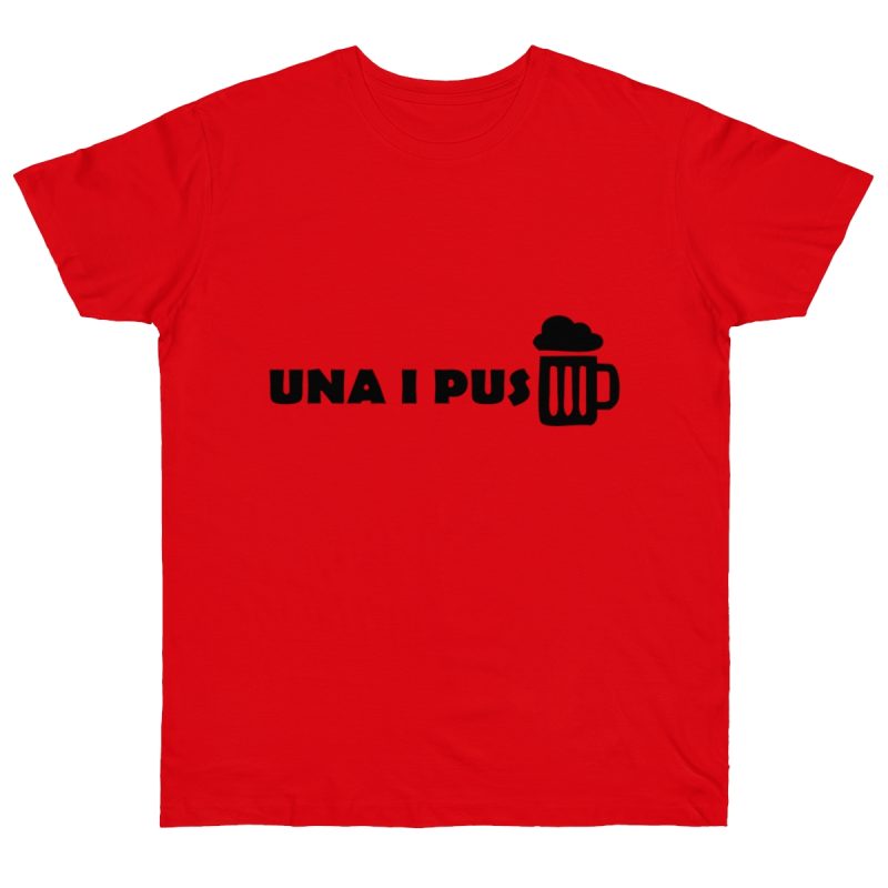Camiseta punto liso - Rojo fuego - Una i pus