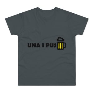 Camiseta hombre punto liso - Gris oscuro - Camiseta «Una i pus» cervessa