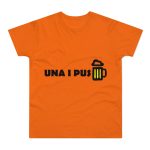 Camiseta hombre punto liso - Naranja - Camiseta «Una i pus» cervessa Camiseta hombre punto liso - Naranja - Camiseta «Una i pus» cervessa