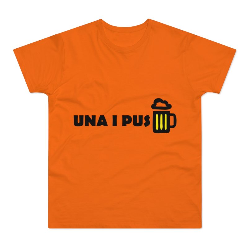 Camiseta hombre punto liso - Naranja - Camiseta «Una i pus» cervessa