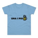 Camiseta hombre punto liso - Azul cielo - Camiseta «Una i pus» cervessa Camiseta hombre punto liso - Azul cielo - Camiseta «Una i pus» cervessa