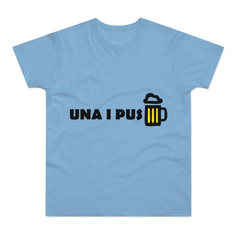 Camiseta hombre punto liso - Azul cielo - Camiseta «Una i pus» cervessa