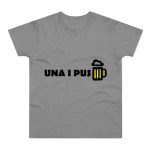 Camiseta hombre punto liso - Gris deportivo jaspeado - Camiseta «Una i pus» cervessa Camiseta hombre punto liso - Gris deportivo jaspeado - Camiseta «Una i pus» cervessa