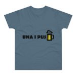 Camiseta hombre punto liso - Azul piedra - Camiseta «Una i pus» cervessa Camiseta hombre punto liso - Azul piedra - Camiseta «Una i pus» cervessa