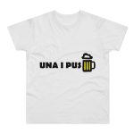 Camiseta hombre punto liso - Blanco - Camiseta «Una i pus» cervessa Camiseta hombre punto liso - Blanco - Camiseta «Una i pus» cervessa