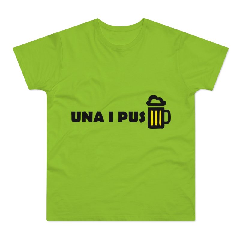 Camiseta hombre punto liso - Verde orquidea - Camiseta «Una i pus» cervessa