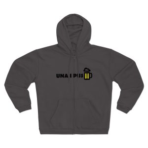 Sudadera capucha con cremallera premium - Antracita - Camiseta «Una i pus» cervessa