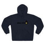 Sudadera capucha con cremallera premium - Azul marino - Camiseta «Una i pus» cervessa