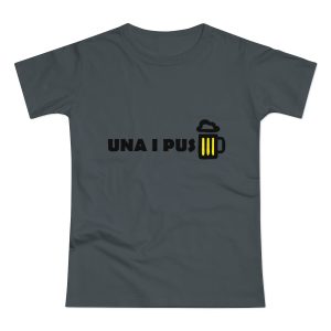 Camiseta mujer punto liso - Gris oscuro - Camiseta «Una i pus» cervessa