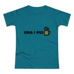 Camiseta mujer punto liso - Azul diva - Camiseta «Una i pus» cervessa