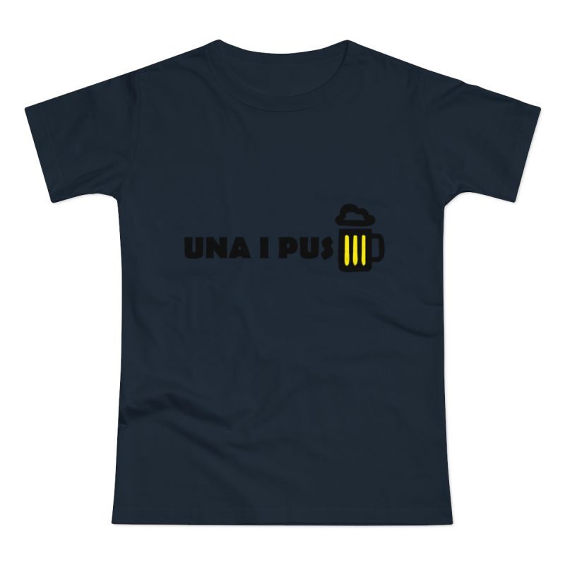 Camiseta mujer punto liso - Azul marino - Camiseta «Una i pus» cervessa