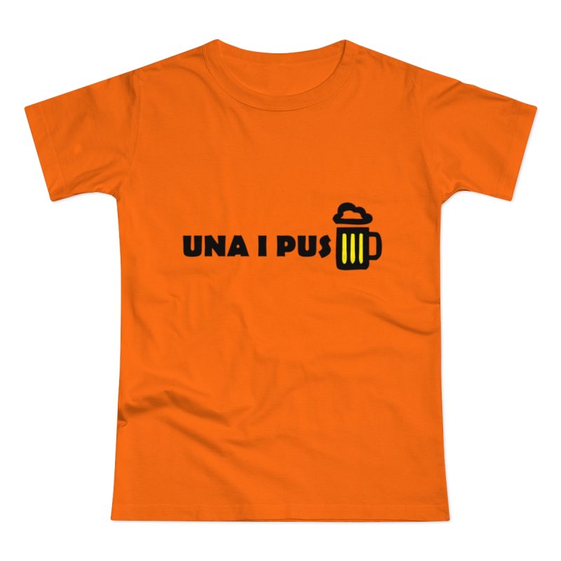 Camiseta mujer punto liso - Naranja - Camiseta «Una i pus» cervessa