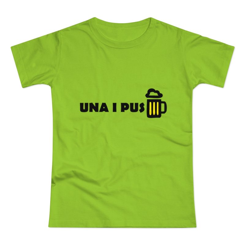 Camiseta mujer punto liso - Verde orquidea - Camiseta «Una i pus» cervessa