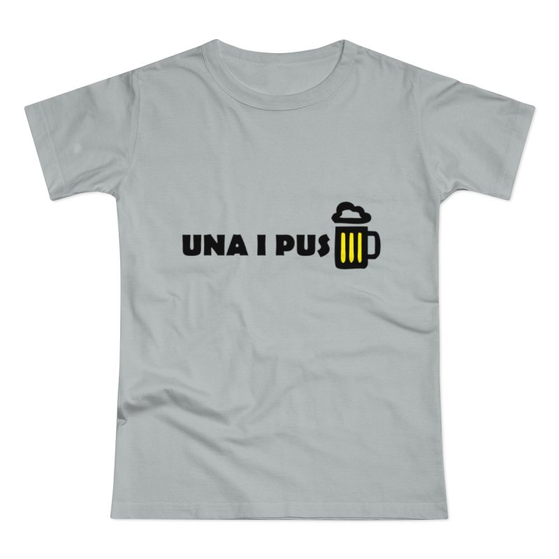 Camiseta mujer punto liso - Gris Pacifico - Camiseta «Una i pus» cervessa