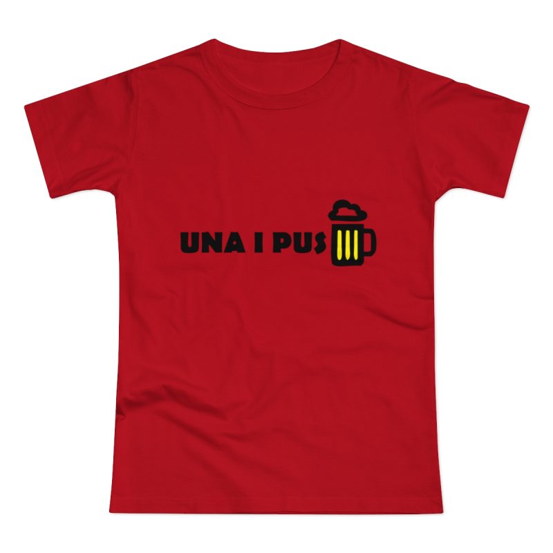 Camiseta mujer punto liso - Rojo - Camiseta «Una i pus» cervessa