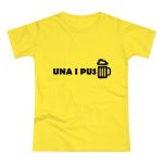 Camiseta mujer punto liso - Amarillo solar - Camiseta «Una i pus» cervessa