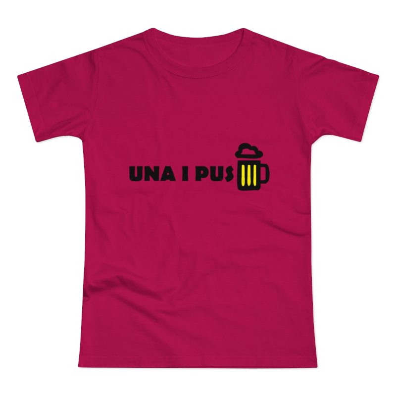 Camiseta mujer punto liso - Sorbete - Camiseta «Una i pus» cervessa