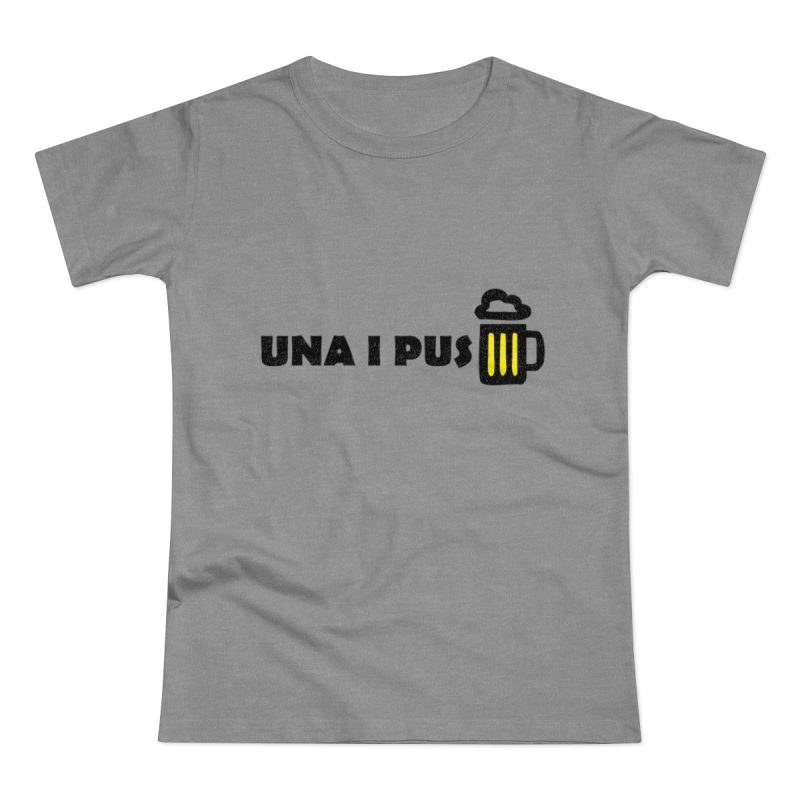 Camiseta mujer punto liso - Gris deportivo jaspeado - Camiseta «Una i pus» cervessa
