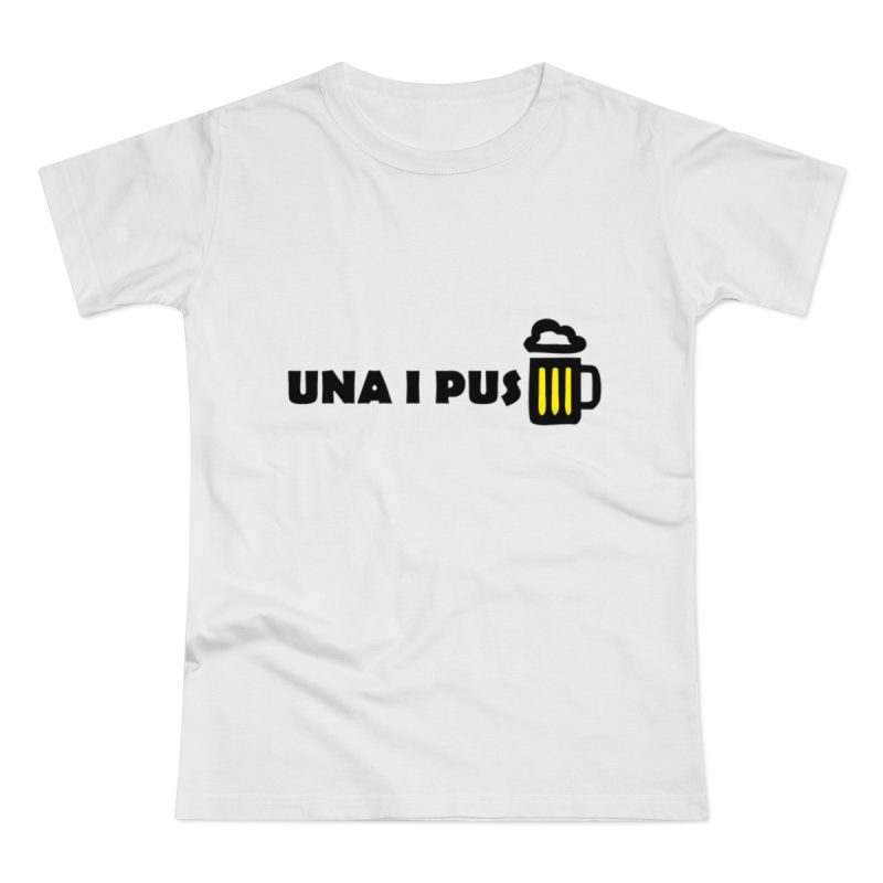 Camiseta mujer punto liso - Blanco - Camiseta «Una i pus» cervessa
