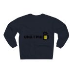Sudadera cuello redondo premium - Azul marino - Camiseta «Una i pus» cervessa