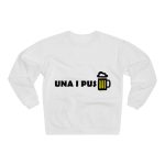Sudadera cuello redondo premium - Blanco - Camiseta «Una i pus» cervessa