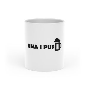 Taza con asa de corazon - Blanco - Una i pus