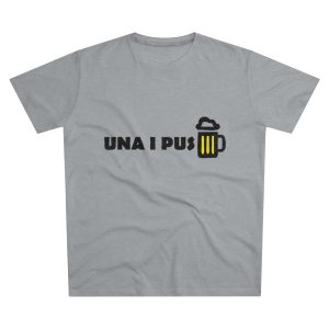 Camiseta hombre corte moderno - Gris Oxford claro - Camiseta «Una i pus» cervessa