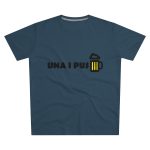 Camiseta hombre corte moderno - Azul vaquero - Camiseta «Una i pus» cervessa